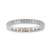 Nomination Armband XTE aus Edelstahl, 925er Silber und Edelsteinen (6P1G) (024_CHAMPAGNE)